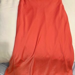 Coral flows skirt, below knee